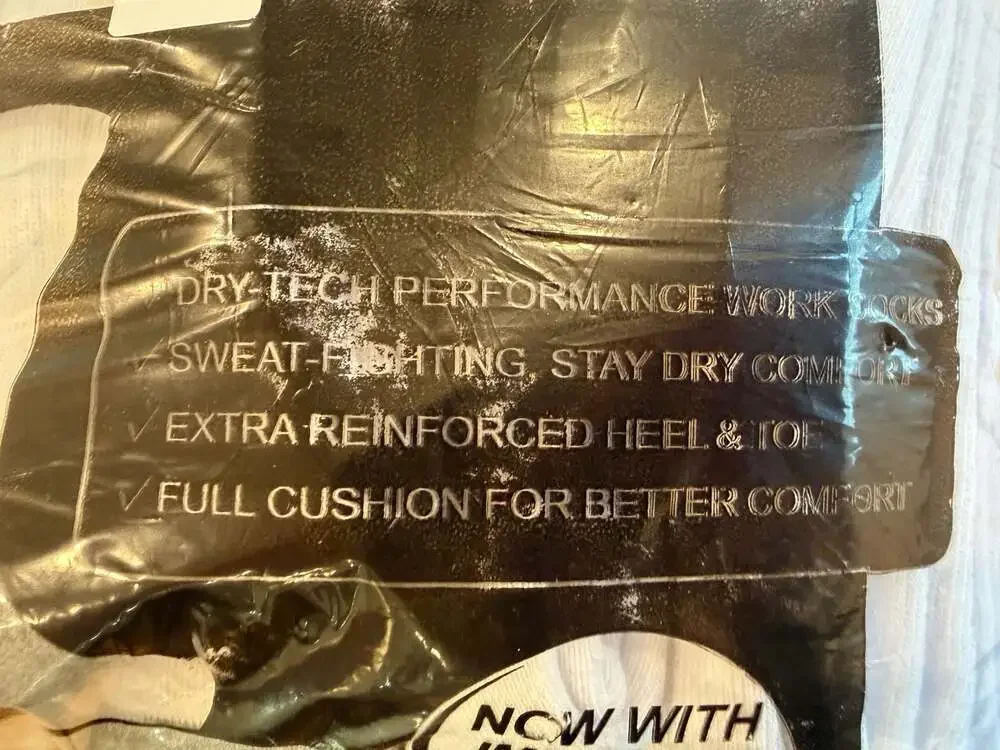 SoxDaddy Heavy Duty Dry-Tech Performance Cushion Work Socks 10-pk Sz 12-15